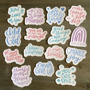 Handmade Faith Stickers